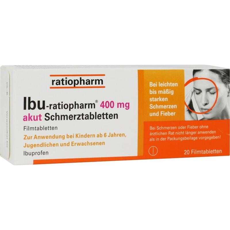 IBU-RATIOPHARM 400 mg akut Schmerztbl.Filmtabl.